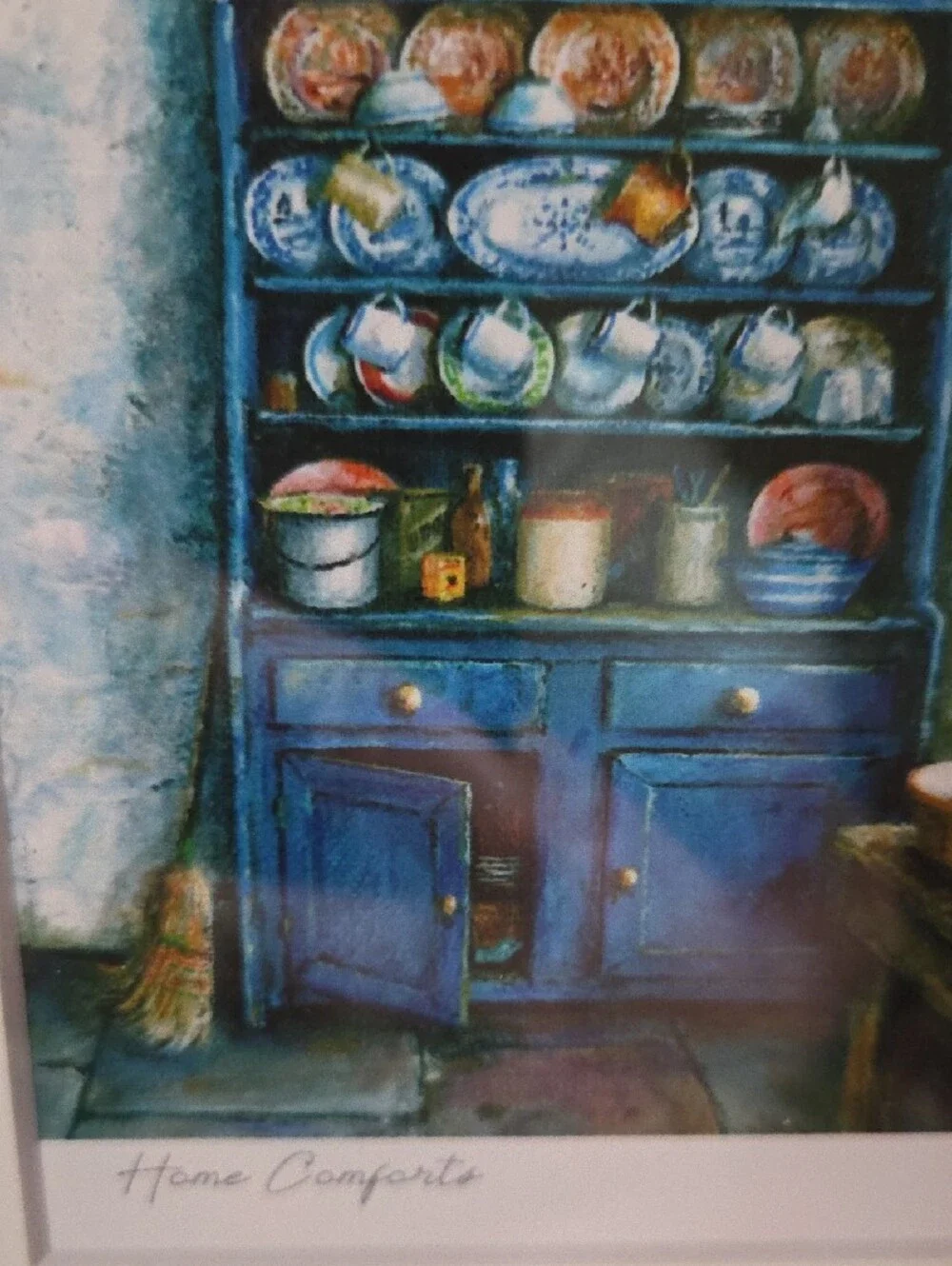 Blue Kitchen Print - 'Home Comforts' Wall Art By David Minehan